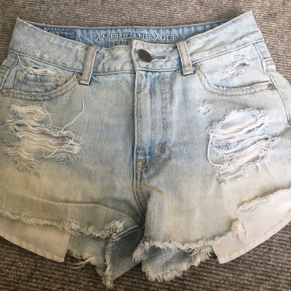 ripped jean shorts